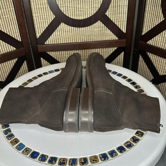 To Boot New York Adam Derrick Boots Mens 12 Muller Dark Brown Waxed Suede Zip - Picture 6 of 10